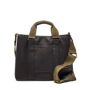 FEED Black Leather Tote Small Work Bag Crossbody Leather Thailand